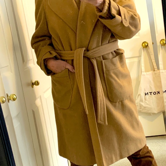 Vintage camel hair wrap coat - Picture 1 of 14